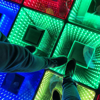 Piste de danse super fine magnétique sans fil avec lumière LED pour la décoration de fête de mariage