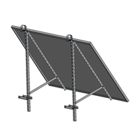 Kit de fixation solaire pour balcon en aluminium anodisé argenté, réglable, pour mini-système photovoltaïque, compatible avec les panneaux solaires encadrés pour maisons européennes