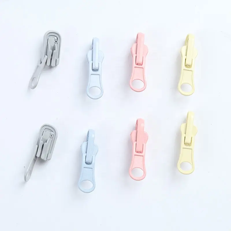 Reversible slider zipper no 5 custom logo colorful rotating double sided zipper pull head for resin zipper pulls