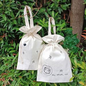 Low MOQ Customised Natural Color Cotton Storage Dust Bag Recycle Muslin Cotton Fabric Double String <b>Pouch</b> Cotton <b>Drawstring</b> Bag - Product Image 1