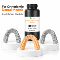 Résine Composite Dentaire 1kg Photopolymérisable UV 405nm, Résine Modélisation Orthodontique Coulable à Faible Retrait, Matériau d'Impression 3D Dentaire pour Laboratoire