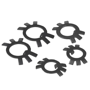 Lot de 5 rondelles de retenue à six griffes en acier inoxydable 304/acier au carbone noir, M10-M20 - Product Image 5