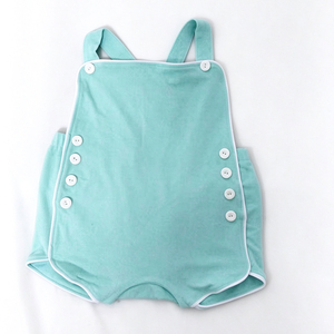 OEM ODM Combinaison bébé en soie de lait imprimée à volants, barboteuse sans manches pour fillettes, tenue une pièce - Product Image 3