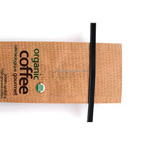 Sacs d'emballage de grains de café compostables écologiques avec impression personnalisée et bandes d'étanchéité en étain-pochettes vides en gros