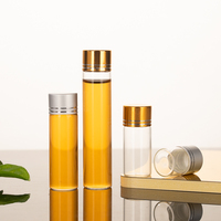 Flacon de tube d'emballage en verre vide de sécurité alimentaire 5ml 10ml 15ml 20ml 25ml flacons en verre transparent avec bouchon à vis en aluminium