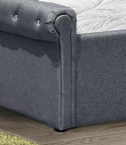 Moderna Testiera e Pediera Slitta Design Letti Biancheria In Tessuto Imbottito Doppio Formato Di Archiviazione - Product Image 4