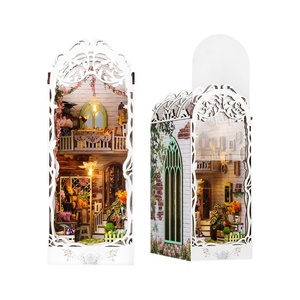 Rompecabezas 3D <span class=keywords><strong>de</strong></span> madera <span class=keywords><strong>para</strong></span> armar, modelo <span class=keywords><strong>de</strong></span> casa <span class=keywords><strong>de</strong></span> jardín hecha a mano, soporte <span class=keywords><strong>para</strong></span> libros con sensor, cabaña DIY, regalo <span class=keywords><strong>para</strong></span> mayores <span class=keywords><strong>de</strong></span> 14 años - Product Image 4