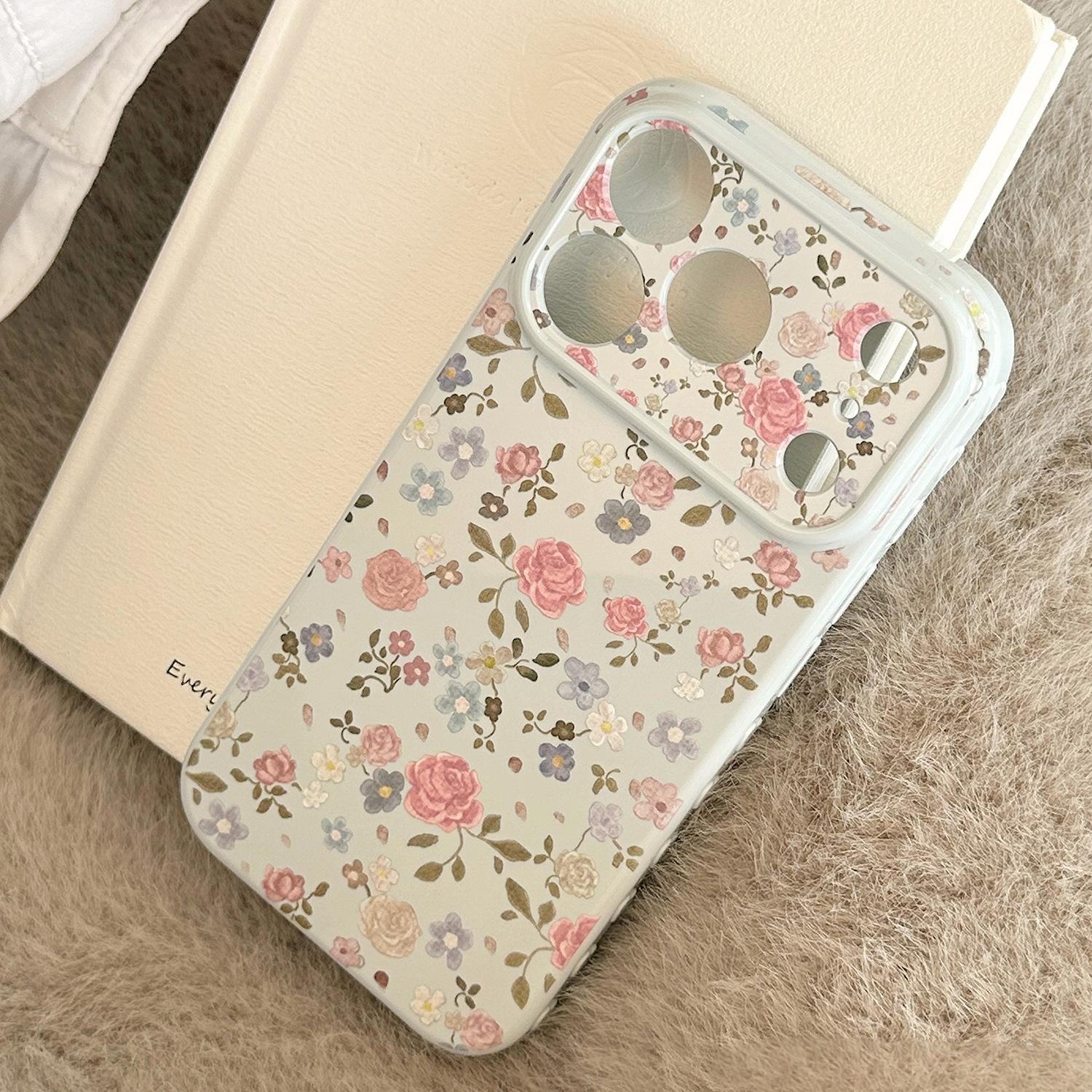 Sea Mist Blue, Pink Orchid Rose Screen