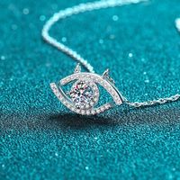 Collier pendentif croix en moissanite pour femme, tendance coréenne, en argent sterling S925, avec chaîne réglable - Bijou cadeau
