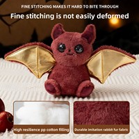 Jouet en peluche interactif éducatif pour chien, résistant aux morsures, en fausse fourrure de lapin, avec fonction sonore, Halloween, chauve-souris/citrouille/squelette