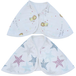 100% orgánico algodón 2 paquete multifuncional toalla absorbente de alimentación del bebé dentición babear babero y eructo tela - Product Image 2