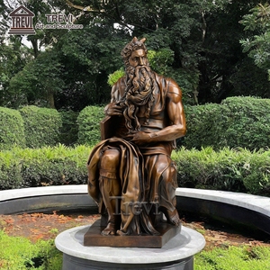 Figura in metallo fuso statua famosa scultura in bronzo all'aperto Moses - Product Image 4