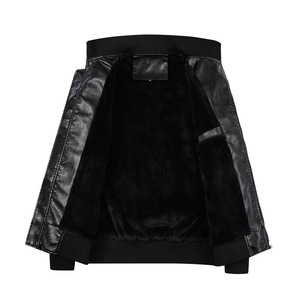Blouson en cuir pour <span class=keywords><strong>homme</strong></span>, style WW2, doublé polaire, avec patchs, style aviateur, rétro, vêtement de travail, combinaison de pilote - Product Image 3