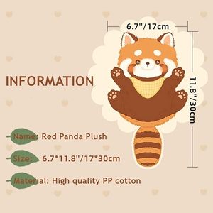 <span class=keywords><strong>2025</strong></span> xu hướng mới Kawaii Gấu Trúc Màu đỏ đồ chơi sang trọng tùy chỉnh động vật peluches cho trẻ em trước khi đi ngủ nhà trang trí đám cưới trẻ em sang trọng - Product Image 5