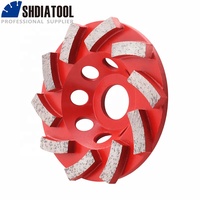 Disque abrasif diamanté turbo à segments soudés haute fréquence de 4 pouces/105 mm pour le béton, la brique, le granit et les sols