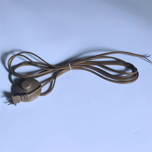 Venta directa de fábrica Europa enchufe de 2 pines + cable de alimentación de extensión + interruptor de pie + enchufe de bombilla E27 cable plano cordset - Product Image 5