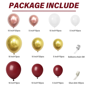 Kit DIY d'<span class=keywords><strong>arche</strong></span> de ballons en chrome <span class=keywords><strong>or</strong></span> rose <span class=keywords><strong>et</strong></span> <span class=keywords><strong>rouge</strong></span> bordeaux pour décoration de mariage <span class=keywords><strong>et</strong></span> de fête, ensemble de ballons en latex - Product Image 2