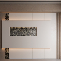 Grande dalle de marbre noir moderne en platine diamantée pour revêtement mural de salle de bain, carrelage de sol et meuble-lavabo