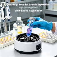 Fournitures de laboratoire : Tube centrifuge autoportant stérile de 50 ml, tube en plastique jetable pour échantillons liquides, recherche biologique, usage médical