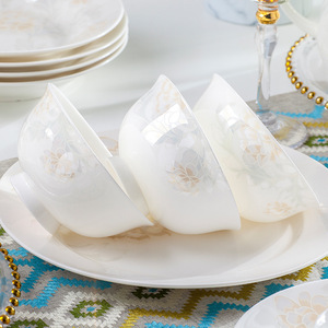 Ceramic Dishes Household European-style Embossed Phnom Penh Cutlery Plate <b>Set</b> Luxury Ceramic Dinner Plate Cutlery - Product Image 5