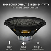 Haut-parleur de subwoofer passif professionnel en néodyme de 12 pouces, 800W 8ohm AES, haut-parleur de basses haute puissance, enceinte compacte pour système Line Array