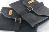 Couverture de carnet en toile cirée, protège-journal fait main avec sangle, pochette pour agenda A5/A6