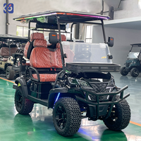 Voiturette de golf électrique 4 places 48V avec panneau solaire pour hôtel, complexe hôtelier, plage, campus, bus de tourisme