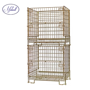 工業用鋼モバイル標準収納ケージペットプレフォーム用亜鉛メッキ金属ワイヤーメッシュコンテナ - Product Image 2