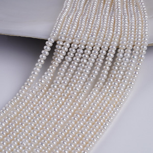 Promotion en gros pour collier et bracelet en perles d'eau douce naturelles plates de 4-5 mm, produits semi-finis en vrac, fabricant direct - Product Image 4