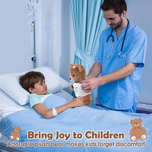 دمية دب محشوة ناعمة وجميلة بتصميم جديد عالي الجودة V349، هدية للأطفال للتعافي من الإصابات وتحقيق الشفاء العاجل - Product Image 4