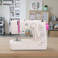 JUKKY JK-1216 Mini Machine à coudre multifonction à usage domestique Alimentation manuelle Pied de marche Tissu en cuir personnalisé Textile Mesin Jahit