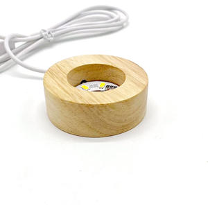 Base de lámpara de madera de bola de cristal natural para el Día de San Valentín-imbuida de la belleza cósmica del universo de estrellas de la Vía Láctea - Product Image 6