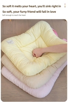 Coussin de couchage pour animaux de compagnie, chien ou chat, motif écossais nordique moderne, rembourré, respirant, lavable, universel, esthétique, toutes saisons
