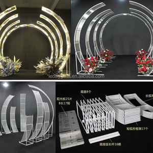 Arco de metal dorado para decoración de fondo de bodas, escenario en forma de T para exteriores, guía de camino, tablero de luz solar, arco de hierro para bodas - Product Image 2