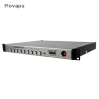 Amplificateur de zone RV-240MS 240W 1U Rack avec 6 entrées audio, 1 sortie audio, lecteur MP3 et fonction radio FM, mixeur professionnel PA
