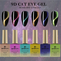 Vernis Gel Effet Œil de Chat Magnétique Large Bande UV LED Soak Off 15ml Scintillement Riche pour Usage Professionnel en Salon