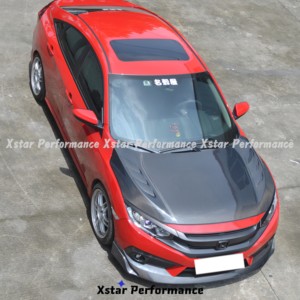 Xstar Ver.<span class=keywords><strong>3</strong></span> สไตล์ระบายอากาศฝากระโปรงคาร์บอนไฟเบอร์สําหรับฮอนด้าซีวิค X รุ่นที่ 10 - Product Image 2