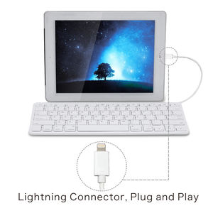 <span class=keywords><strong>Clavier</strong></span> à membrane filaire USB 78 touches certifié MFi pour IPad 5 ou versions ultérieures avec prise - Product Image 2