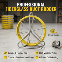 Tige de guidage en fibre de verre avec cadre de bobine métallique 6 mm 50 m pour accessoires de câblage et de télécommunications