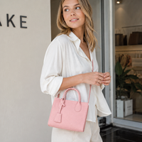 Modische PU-Handtasche für junge Frauen mit Polyesterfutter, lässige Umhängetasche für den Alltag