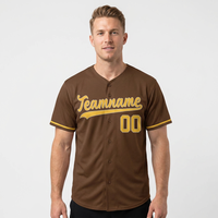 Maillot de baseball et softball respirant unisexe personnalisé en sublimation, manches courtes, polyester/coton, vente en gros