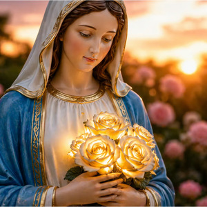 Lámpara decorativa para exteriores con luz LED solar Virgin Mary Garden Light para patio y jardín, vida útil de 25000 horas - Product Image 2