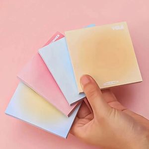 Cute Pet Egg Yolk Gradient Self-Adhesive Memo Pad 8x8cm Customizable Student Exam Office Supplies - Product Image 6