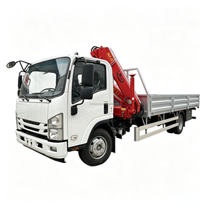 Grue à flèche articulée montée sur camion avec benne de chargement en aluminium léger à côtés rabattables - Product Image 1