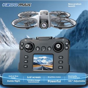 โดรน K200 พลาสติกพับได้ 4K สำหรับผู้เริ่มต้น ใช้มอเตอร์แบบไร้แปรงถ่าน พร้อมหน้าจอ ถ่ายภาพทางอากาศ ระบบ Optical Flow Positioning - Product Image 4