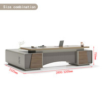 Bureau de direction moderne et luxueux extensible Liyu - Mobilier de bureau