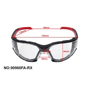 Lunettes de sécurité industrielles EPI avec verres en polycarbonate, joint en mousse amovible, protection contre la poussière et les produits chimiques, pour travailleurs de la meuleuse, OEM - Product Image 2