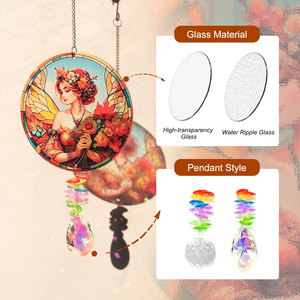 Atrapasueños Personalizable con Cristales Facetados y Gancho de Cadena, Generador de Arcoíris, Opción de Empaque para Regalo - Product Image 4