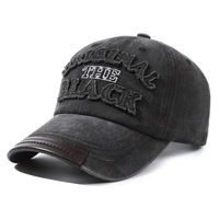 Gorra de Béisbol Unisex Estilo Coreano con Bordado de Patchwork, 6 Paneles, Lavada, Hip Hop, 100% Algodón, Hebilla Metálica, Fusión Sin Costuras, Modelo Común