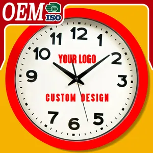 ODM/OEM现代设计挂钟塑料经典石英模拟手表家居装饰挂钟